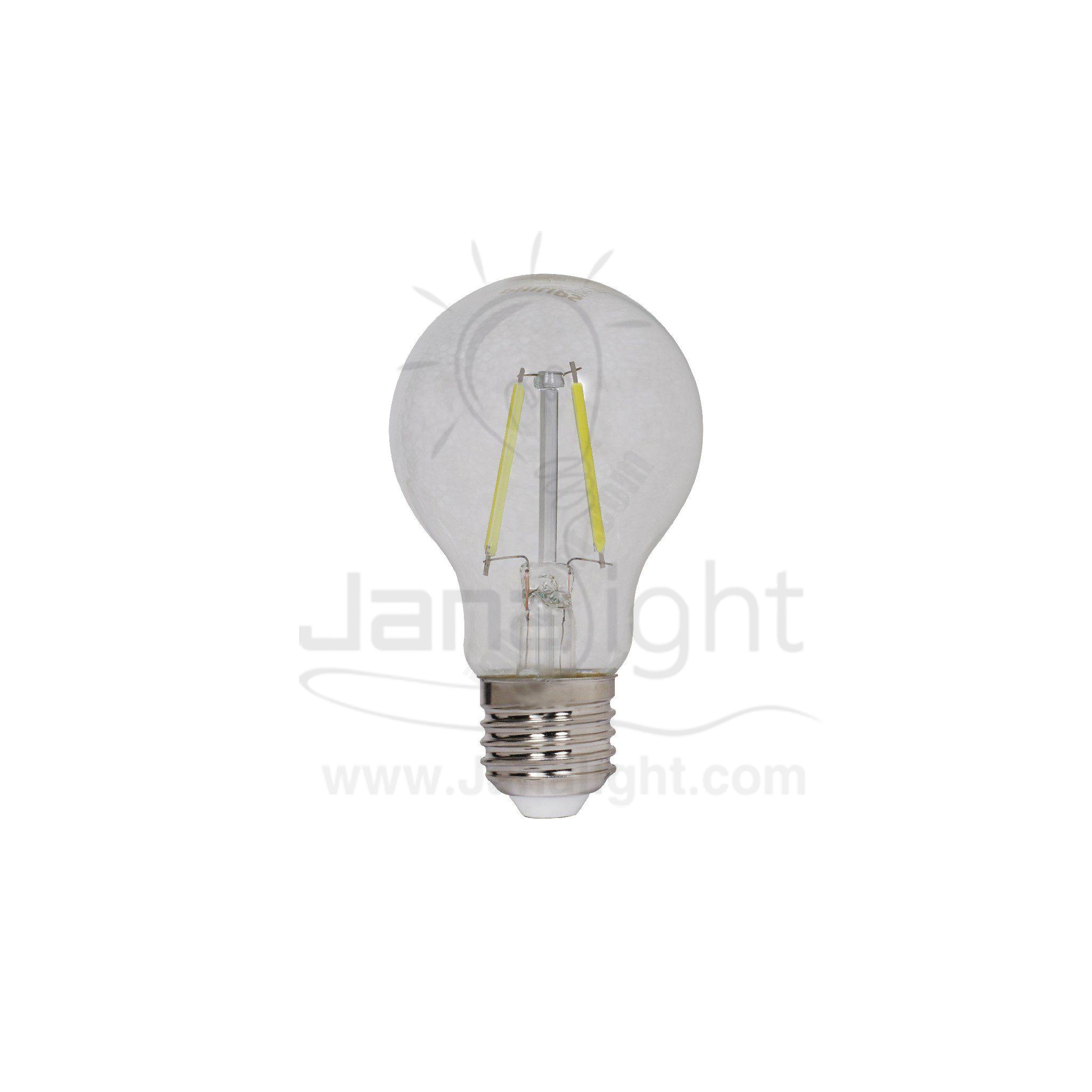 لمبة فلامنت كلاسيك شفاف لد 4 وات ابيض filament LED lamp 4 watt white philips